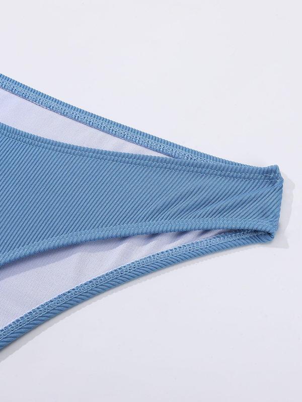 Women's Solid Color Panty, Breathable Comfortable Swim Brief for Summer, Ladies Swimwear for Beach Holiday Vacation